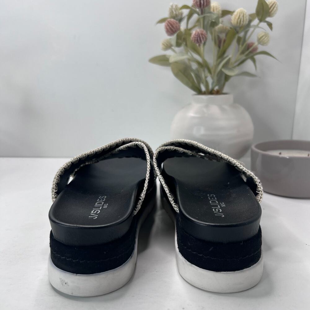 J/Slides Boo Platform Slides Sandals Black Criss … - image 2